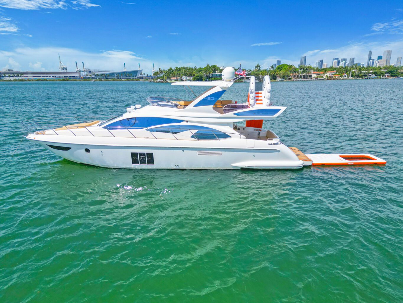 65′ Azimut + Water Toys + Jetski 1Hr — private yacht charter in Miami